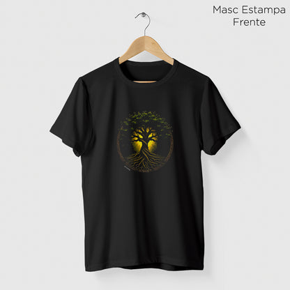 Camiseta Amazônia RAIZ PROFUNDA - PRETO - cód 2283
