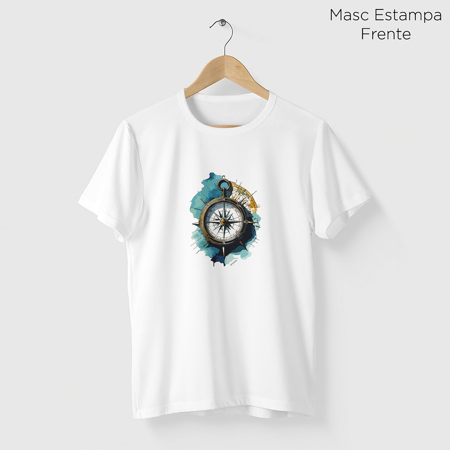 Camiseta Amazônia BÚSSOLA - BRANCO - cód 2291