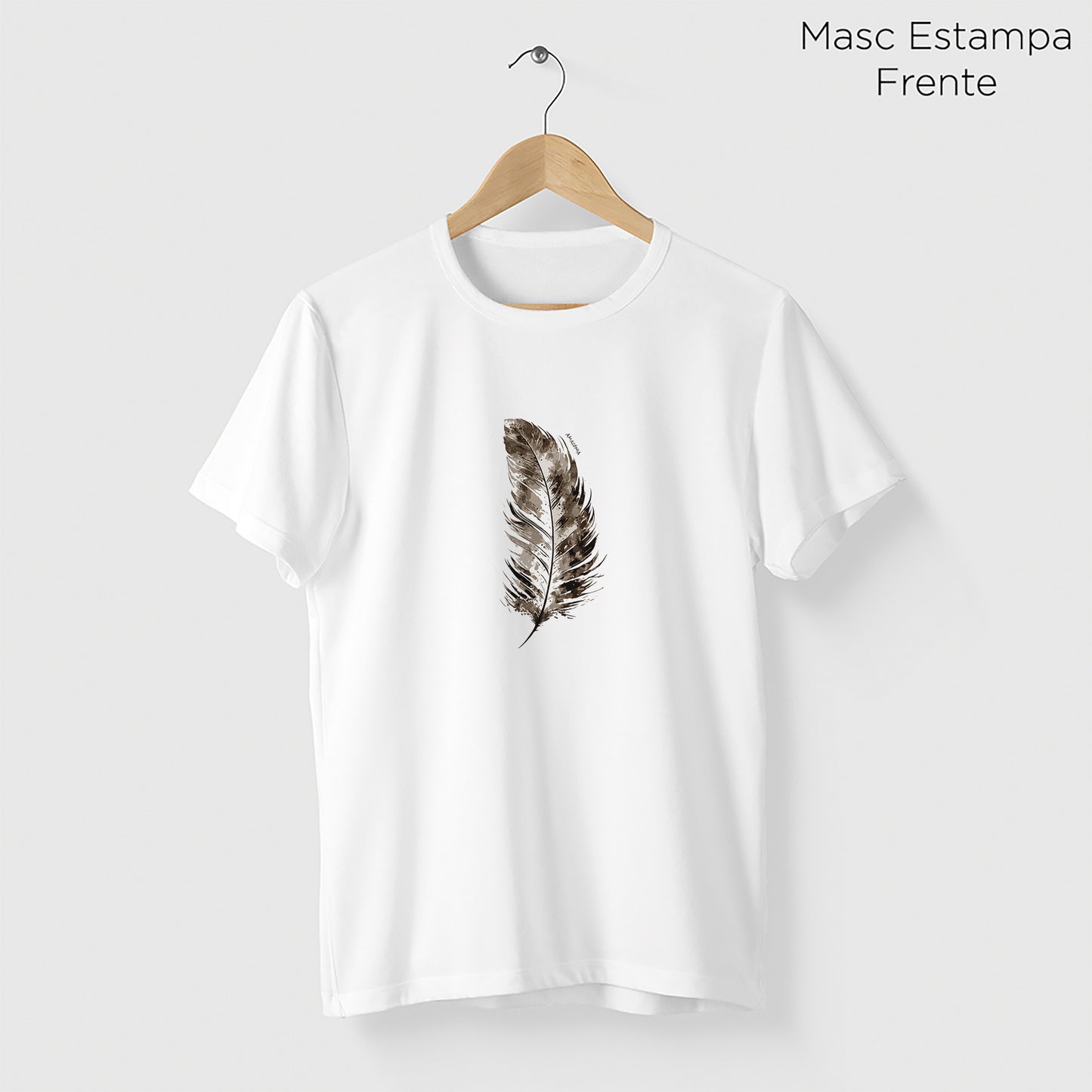 Camiseta Amazônia PENA REAL - BRANCO - cód 2292