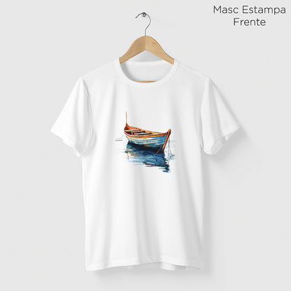 Camiseta Amazônia BARCO PESCADOR - BRANCO - cód 2295
