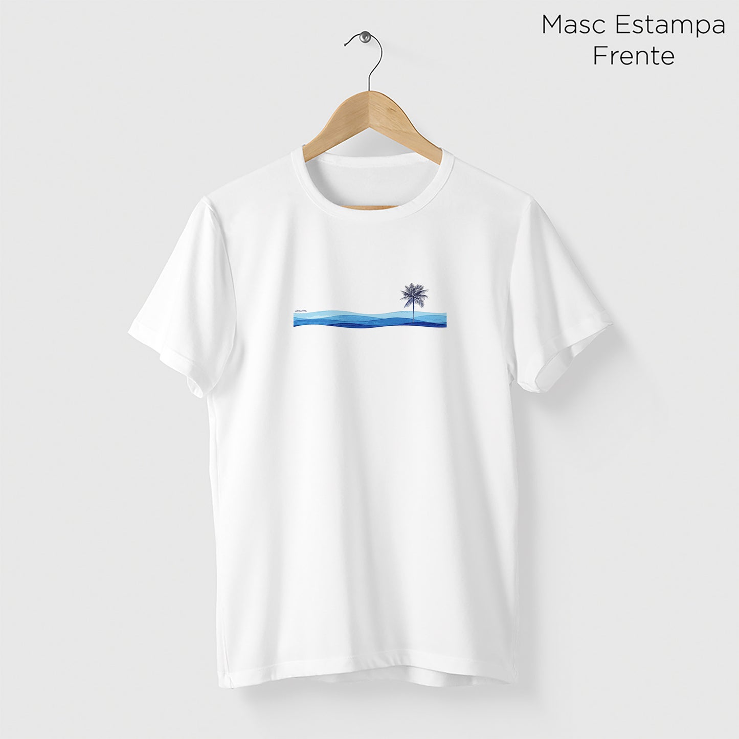 Camiseta Amazônia MAR COQUEIRO - BRANCO - cód 2297