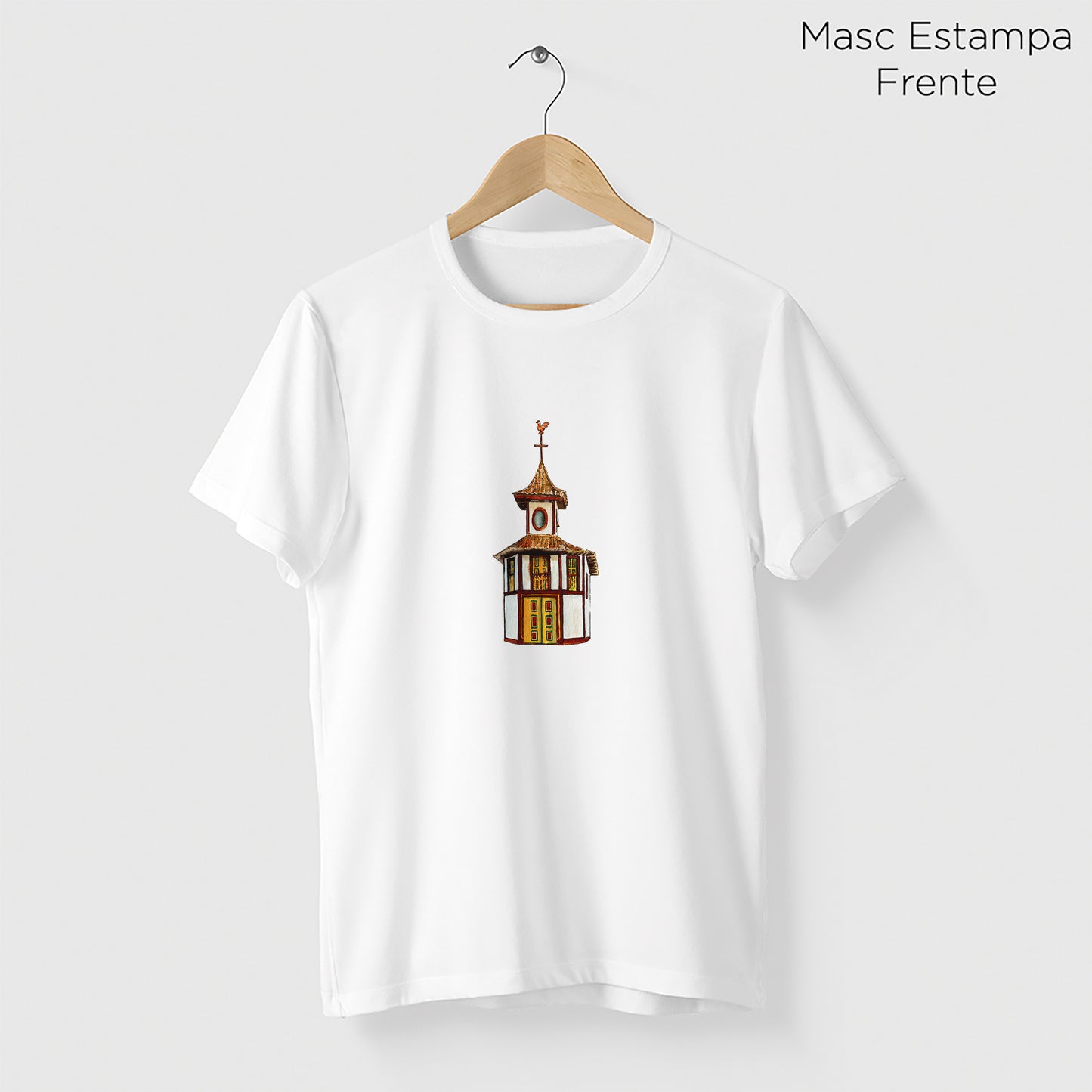 Camiseta Amazônia IGREJINHA DE MILHO VERDE - BRANCO - cód 2336
