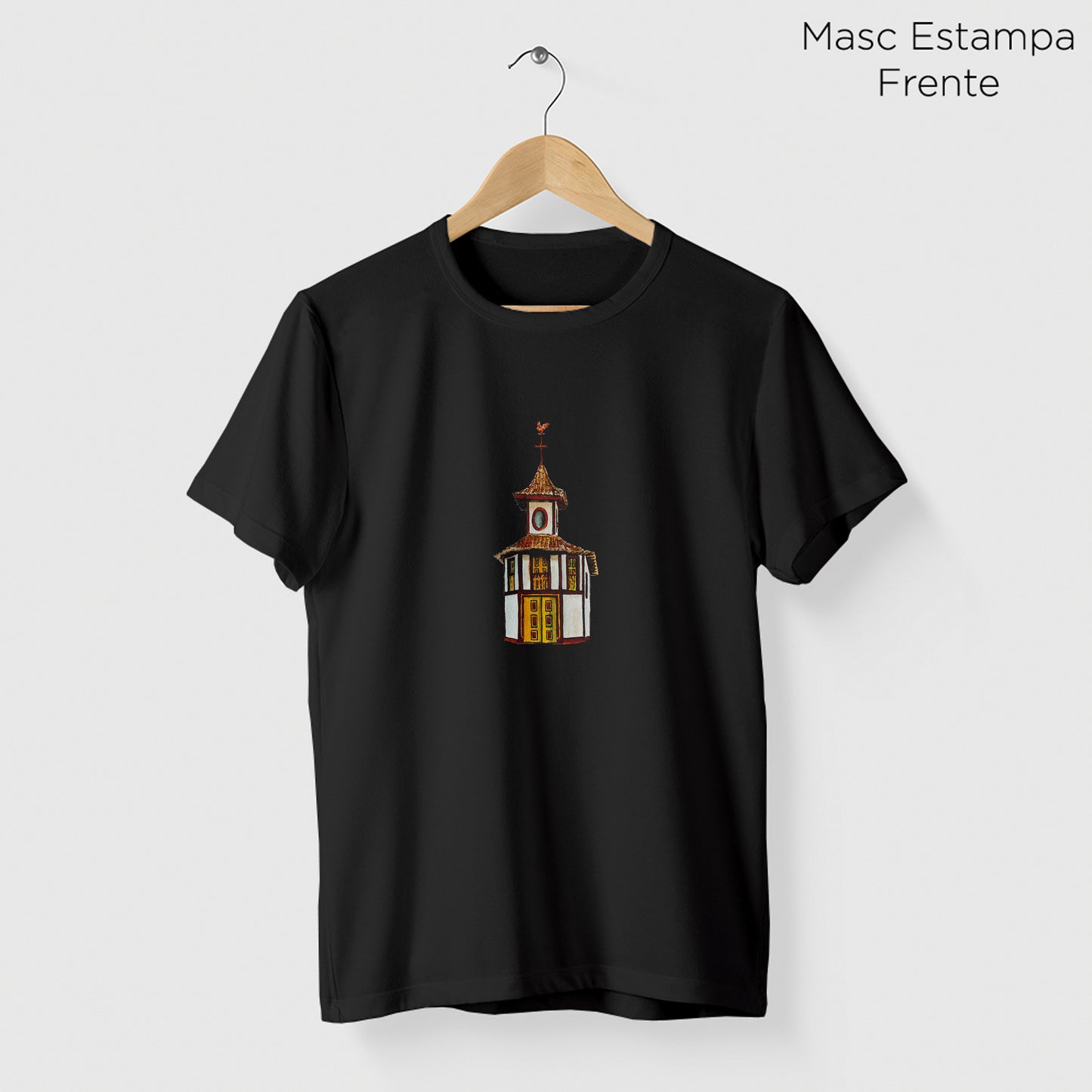 Camiseta Amazônia IGREJINHA DE MILHO VERDE - PRETO - cód 2336