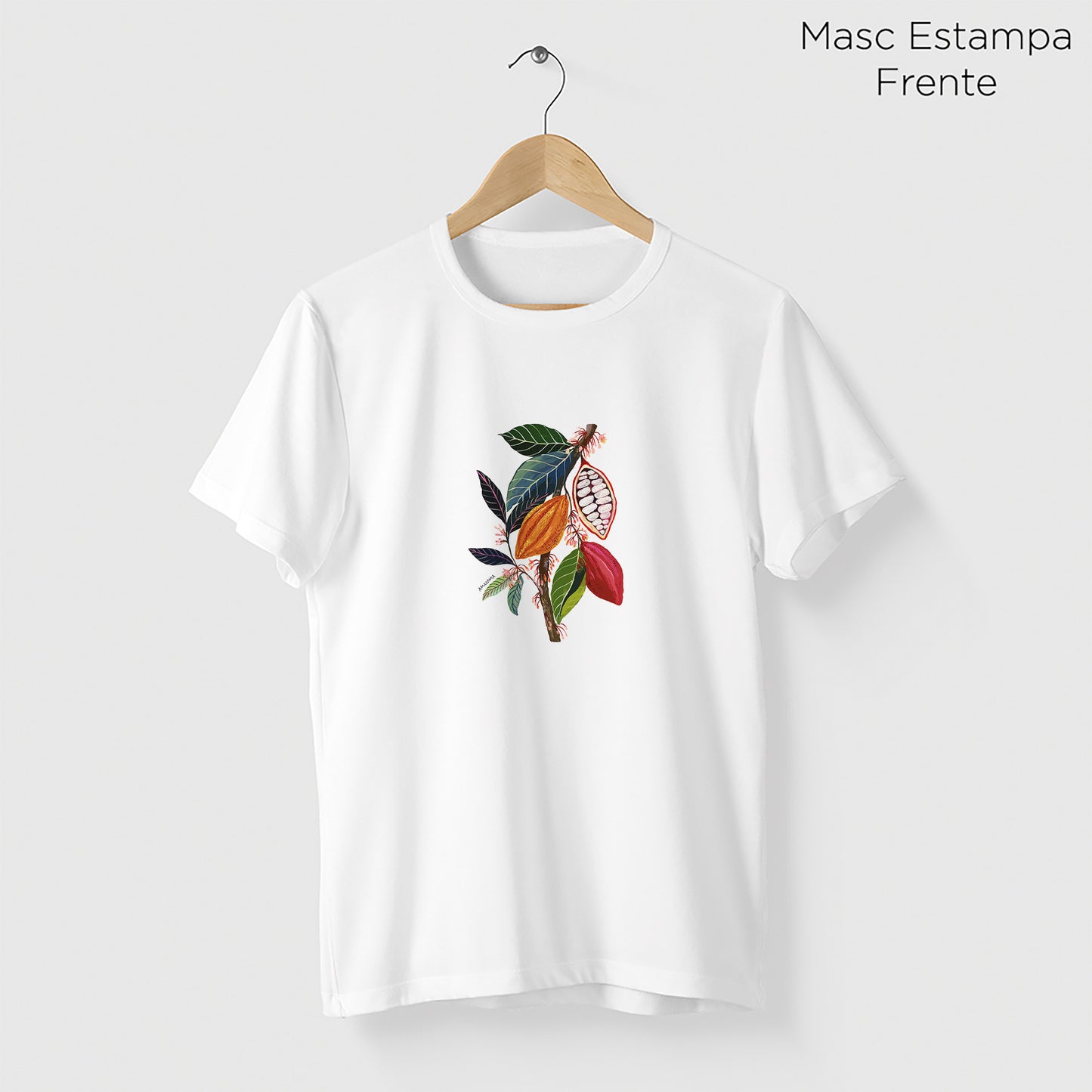 Camiseta Amazônia CACAU - BRANCO - cód 2353