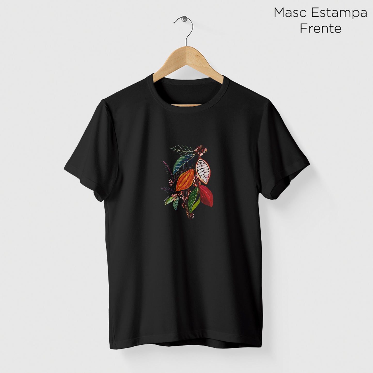 Camiseta Amazônia CACAU - PRETO - cód 2353