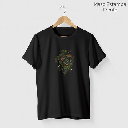 Camiseta Amazônia ECOLOGIA - PRETO - cód 2393