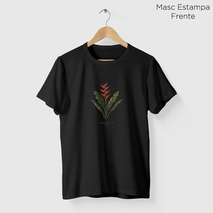 Camiseta Amazônia HELICÔNIA - PRETO - cód 2419