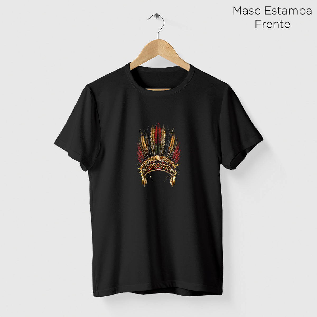 Camiseta Amazônia COCAR BRASILEIRO - PRETO - cód 2431