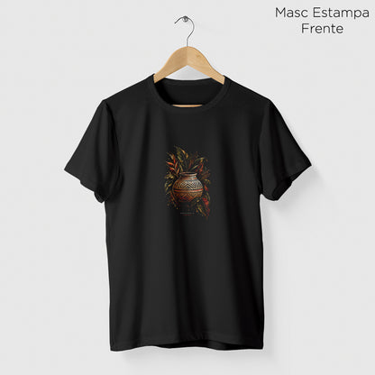 Camiseta Amazônia CERÂMICA MARAJOARA - PRETO - cód 2434