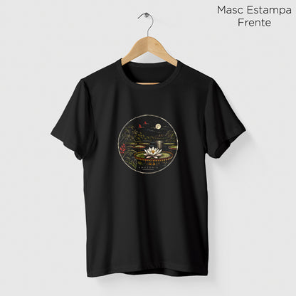 Camiseta Amazônia VITÓRIA-RÉGIA - PRETO - cód 2437