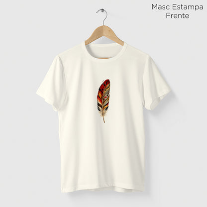 Camiseta Amazônia PENA DA TERRA - OFF WHITE - cód 2446