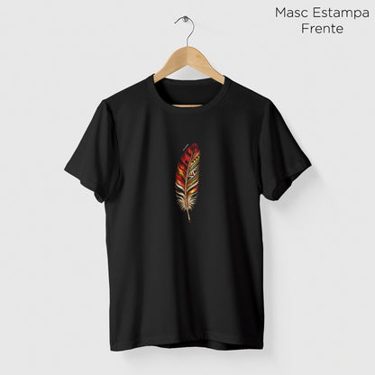 Camiseta Amazônia PENA DA TERRA - PRETO - cód 2446