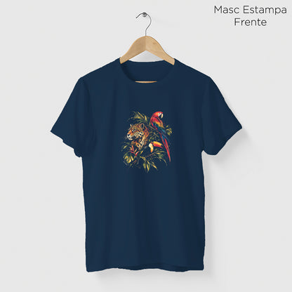 Camiseta Amazônia GUARDIŌES DA FLORESTA - AZUL MARINHO - cód 2447