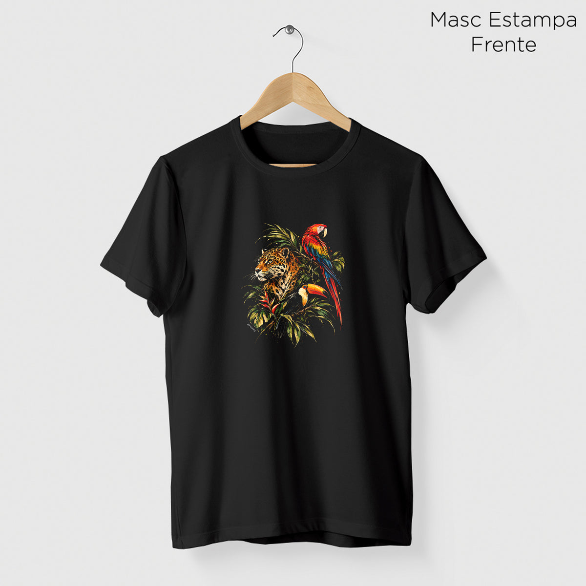 Camiseta Amazônia GUARDIŌES DA FLORESTA - PRETO - cód 2447