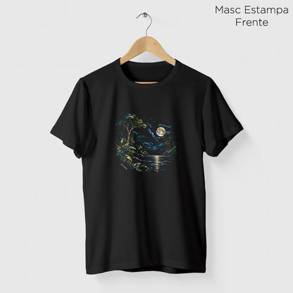 Camiseta Amazônia CÉU DA FLORESTA - PRETO - cód 2449