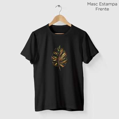 Camiseta Amazônia FOLHA NATIVA - PRETO - cód 2450