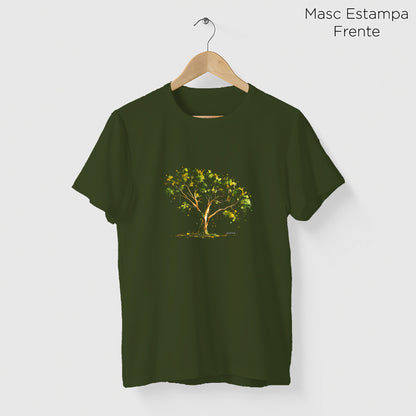 Camiseta Amazônia ÁRVORE ARTE - VERDE ESCURO - cód 2459