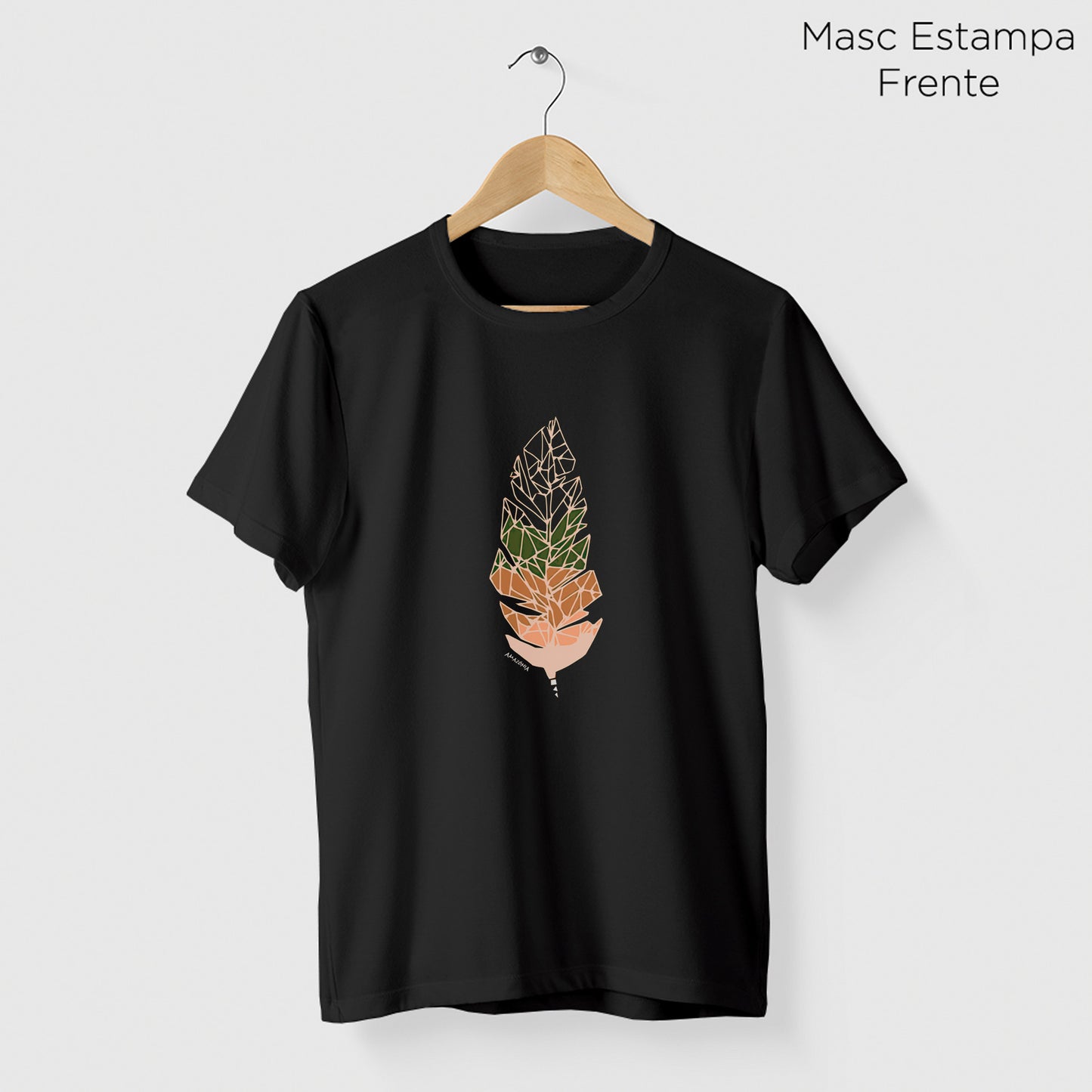 Camiseta Amazônia GRÁFICA PENA - PRETO - cód 2110