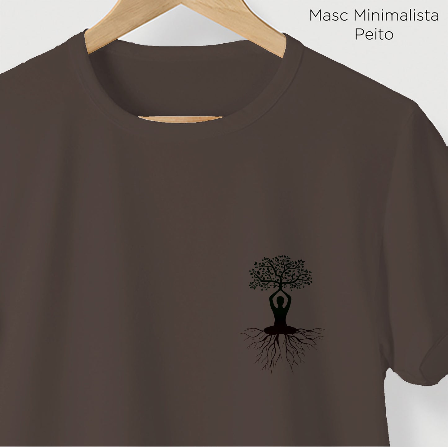 Camiseta Amazônia ISC ÁRVORE HUMANA - MARROM ESTONADO - cód 0326