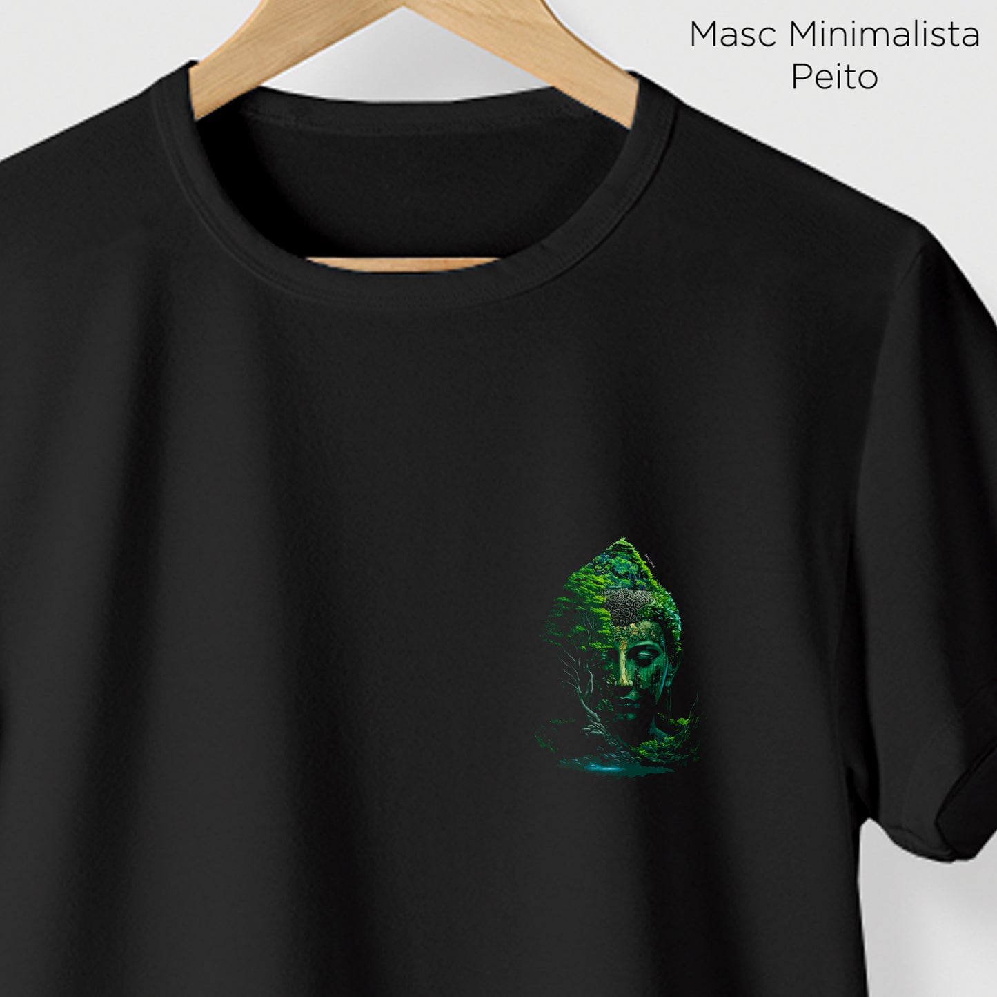 Camiseta Amazônia BUDA FLORESTA - PRETO - cód 0910