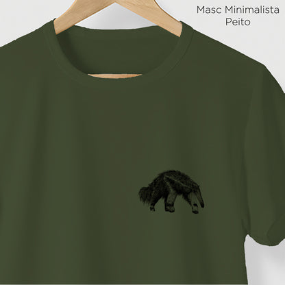 Camiseta Amazônia CHAPADA DIAMANTINA - TAMANDUÁ BANDEIRA - VERDE ESCURO - cód 10006