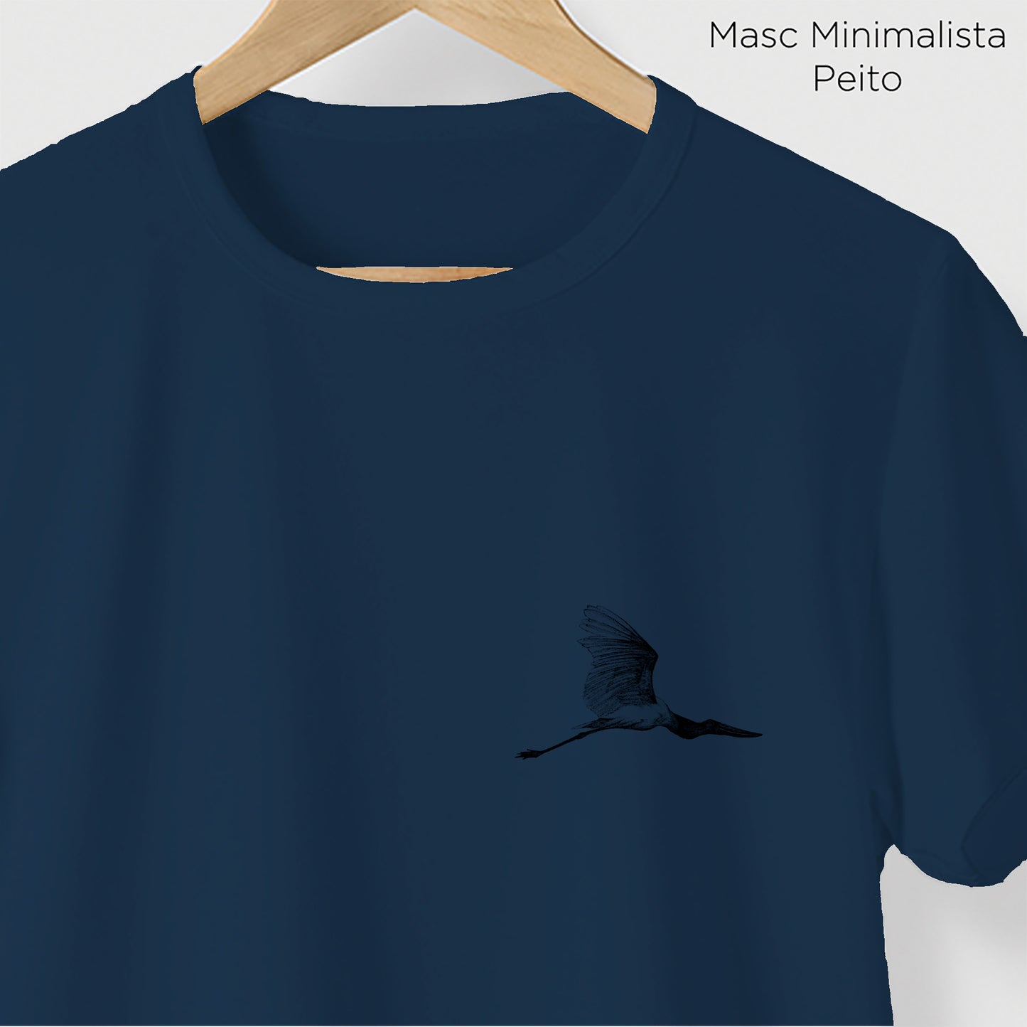 Camiseta Amazônia PANTANAL - TUIUIÚ - AZUL MARINHO - cód 10009