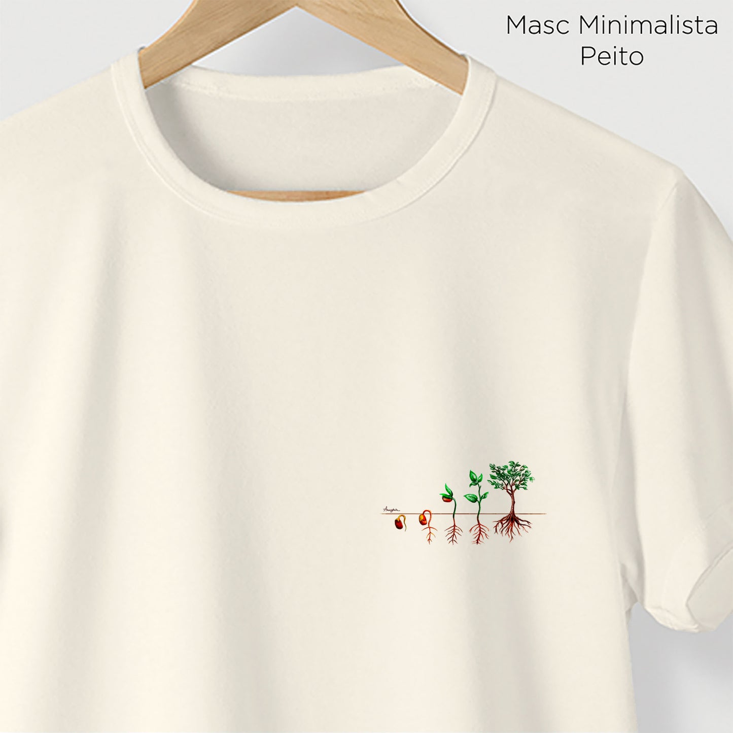 Camiseta Amazônia PLANTE UMA SEMENTE – OFF WHITE - cód 1168