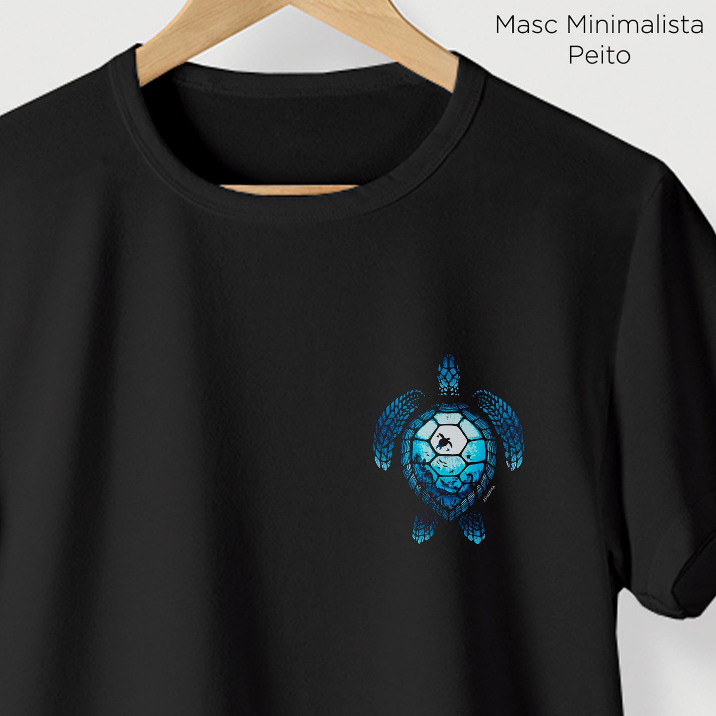 Camiseta Amazônia TARTARUGA OCEANO - PRETO - cód 2116