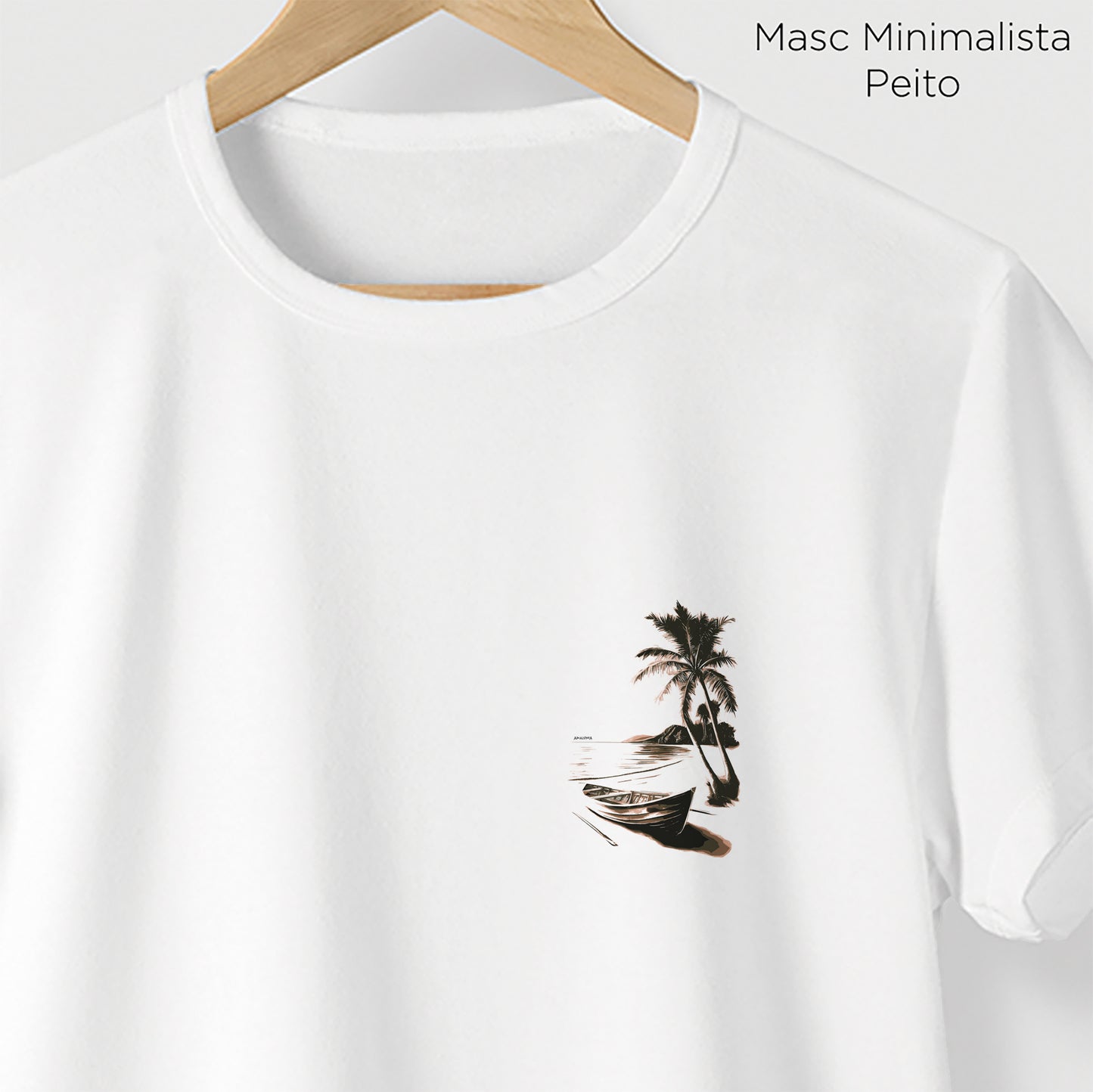 Camiseta Amazônia PRAIA DESERTA - BRANCO - cód 2124