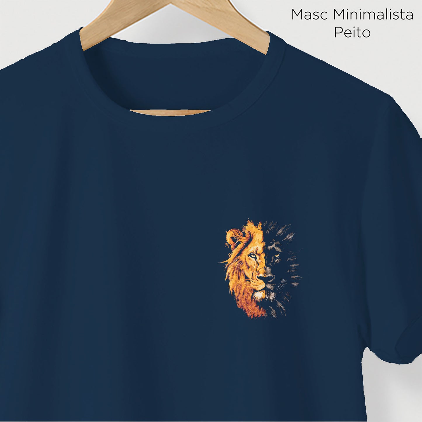 Camiseta Amazônia ON OFF LION - AZUL MARINHO - cód 2126