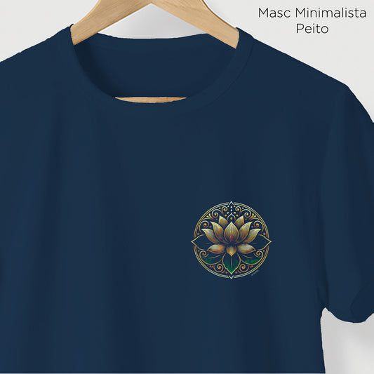 Camiseta Amazônia LOTUS MANDALA - AZUL MARINHO - cód 2127