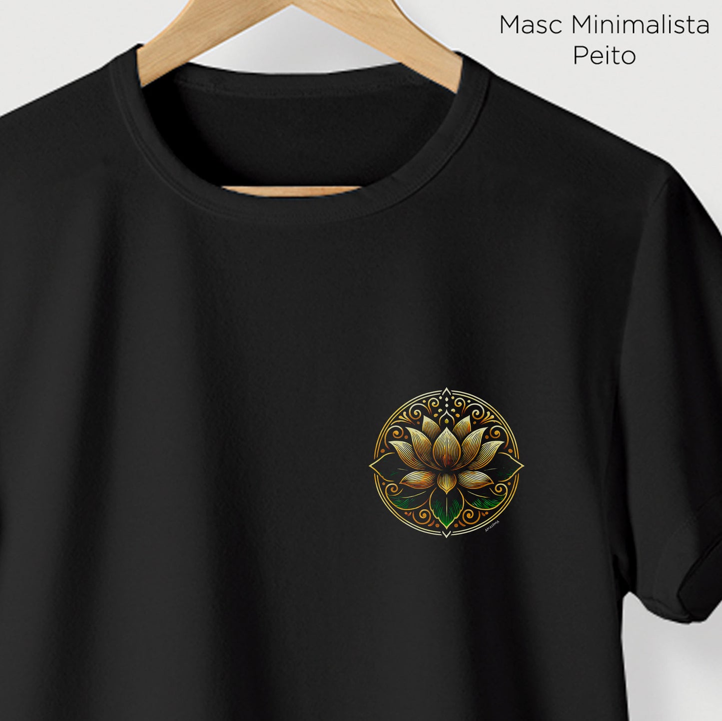 Camiseta Amazônia LOTUS MANDALA - PRETO - cód 2127