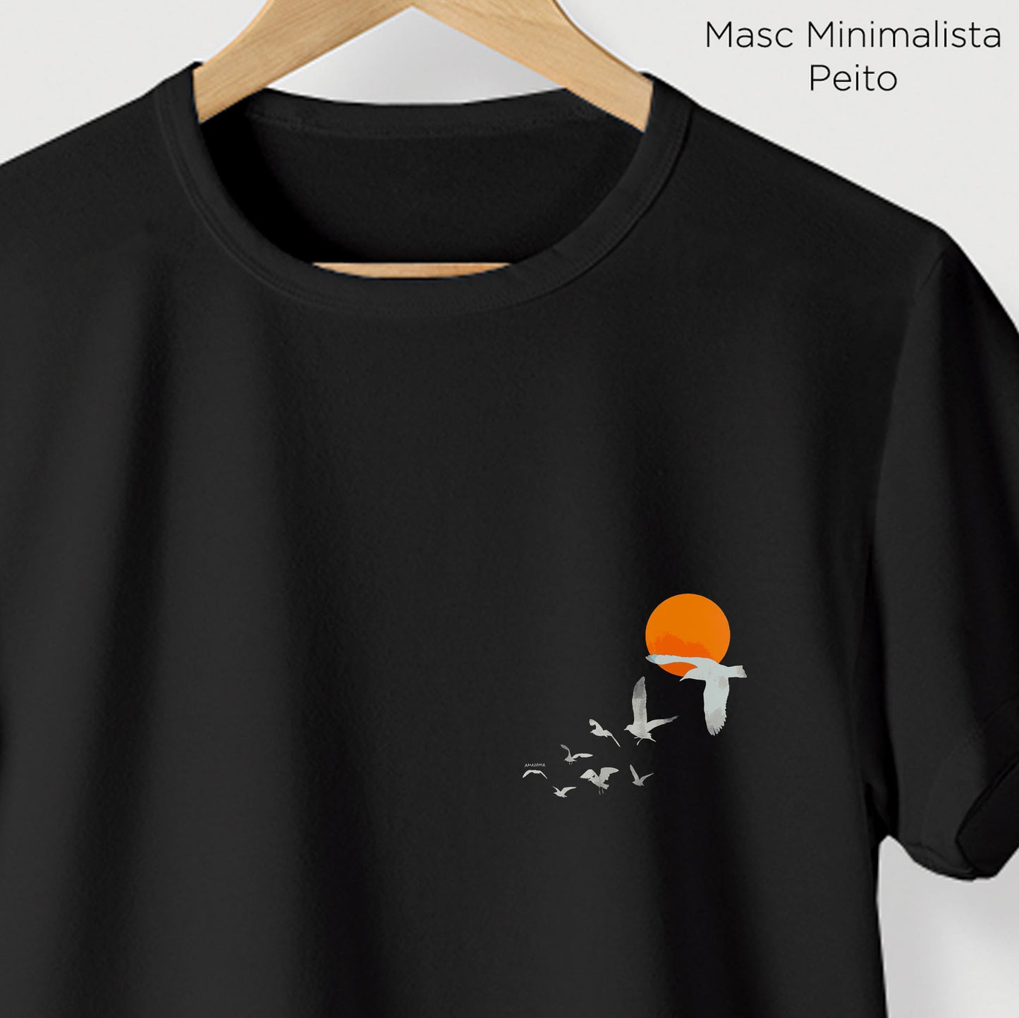 Camiseta Amazônia REVOADA - PRETO - cód 2134
