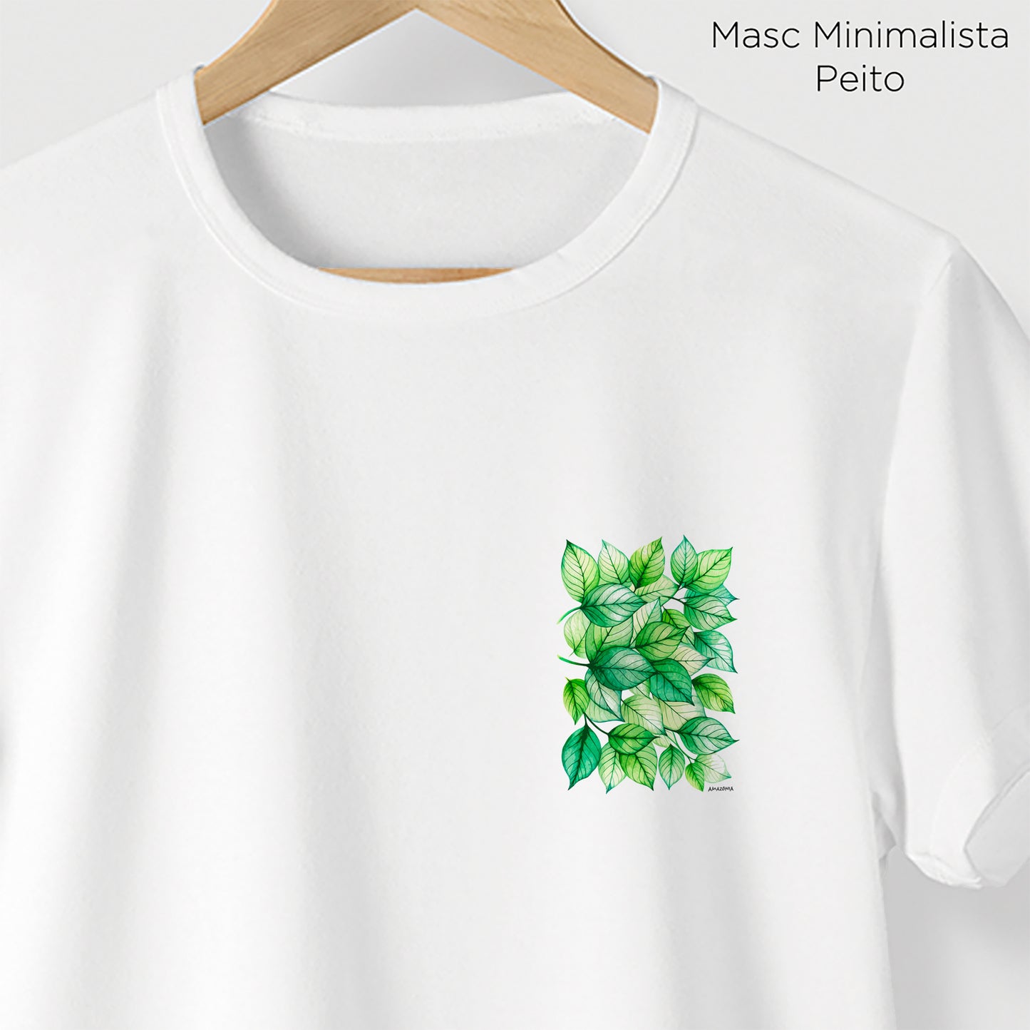 Camiseta Amazônia FLORAL - BRANCO - cód 2136