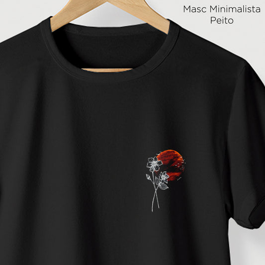 Camiseta Amazônia FLOR PAISAGEM - PRETO - cód 2142