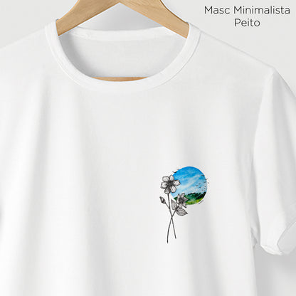 Camiseta Amazônia FLOR PAISAGEM - BRANCO - cód 2142