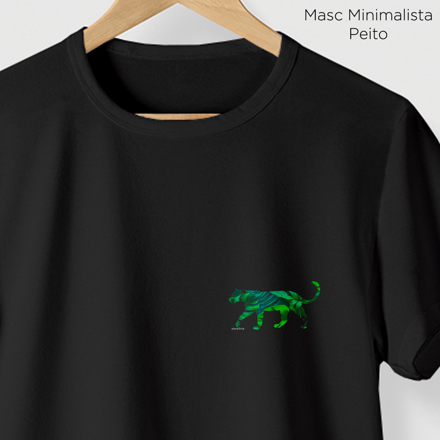 Camiseta Amazônia FAUNA FLORA - PRETO - cód 2150