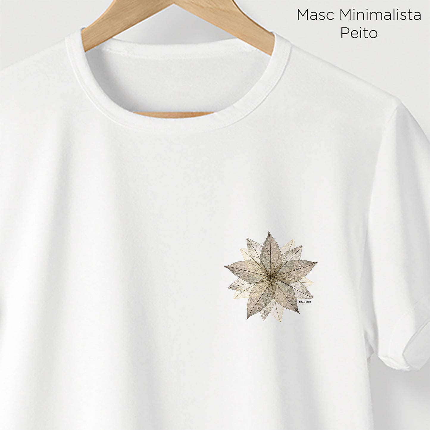 Camiseta Amazônia ARTE FOLHA - BRANCO - cód 2151