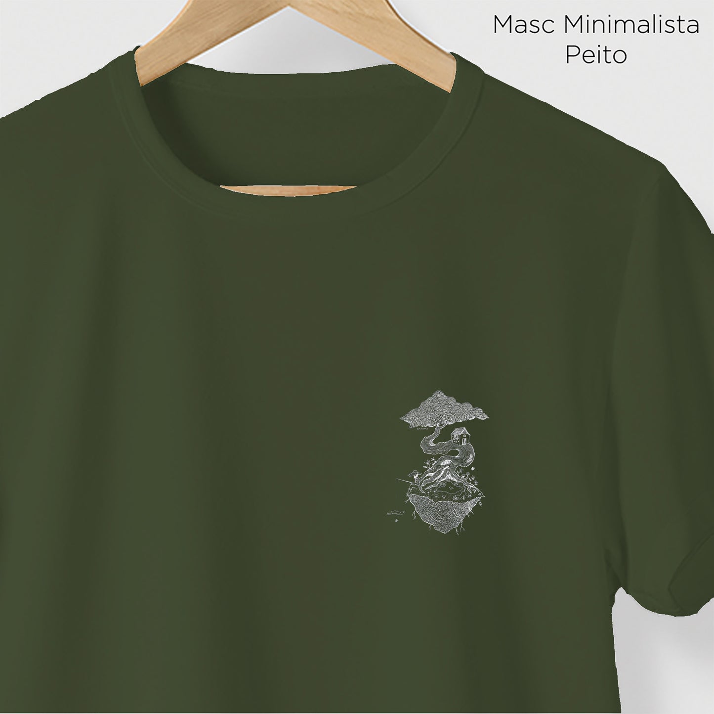 Camiseta Amazônia SONHOS À LINHA - VERDE ESCURO - cód 2155