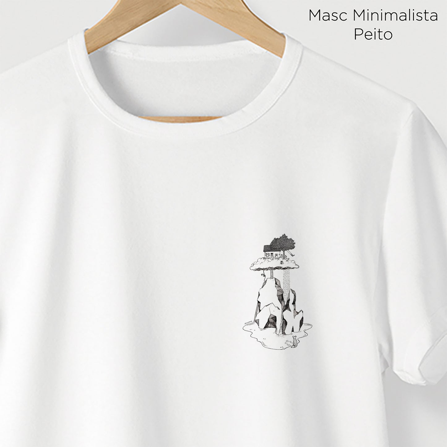 Camiseta Amazônia CASINHA NAS ALTURAS - BRANCO - cód 2159