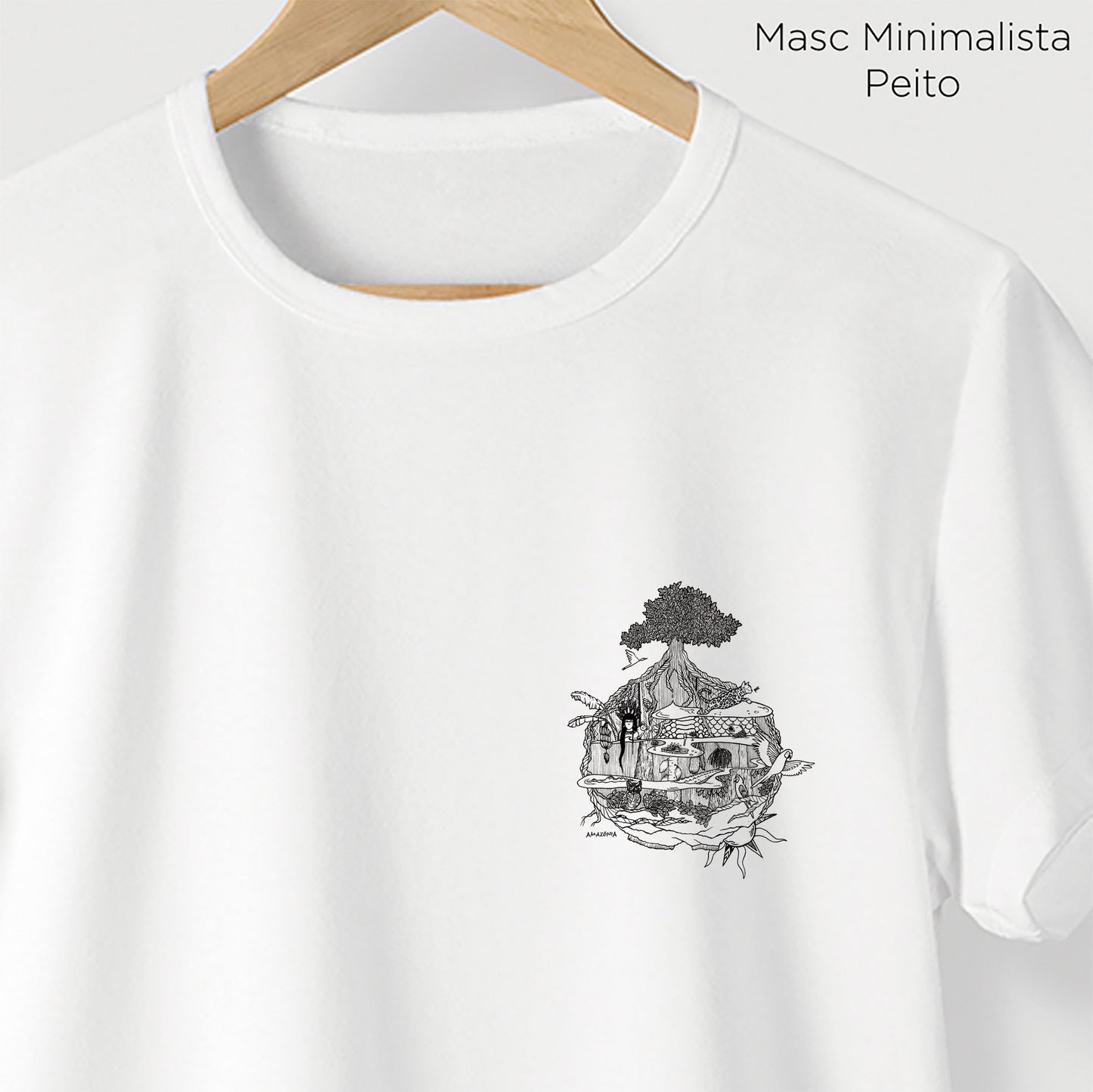 Camiseta Amazônia MINI MUNDOS - BRANCO - cód 2160