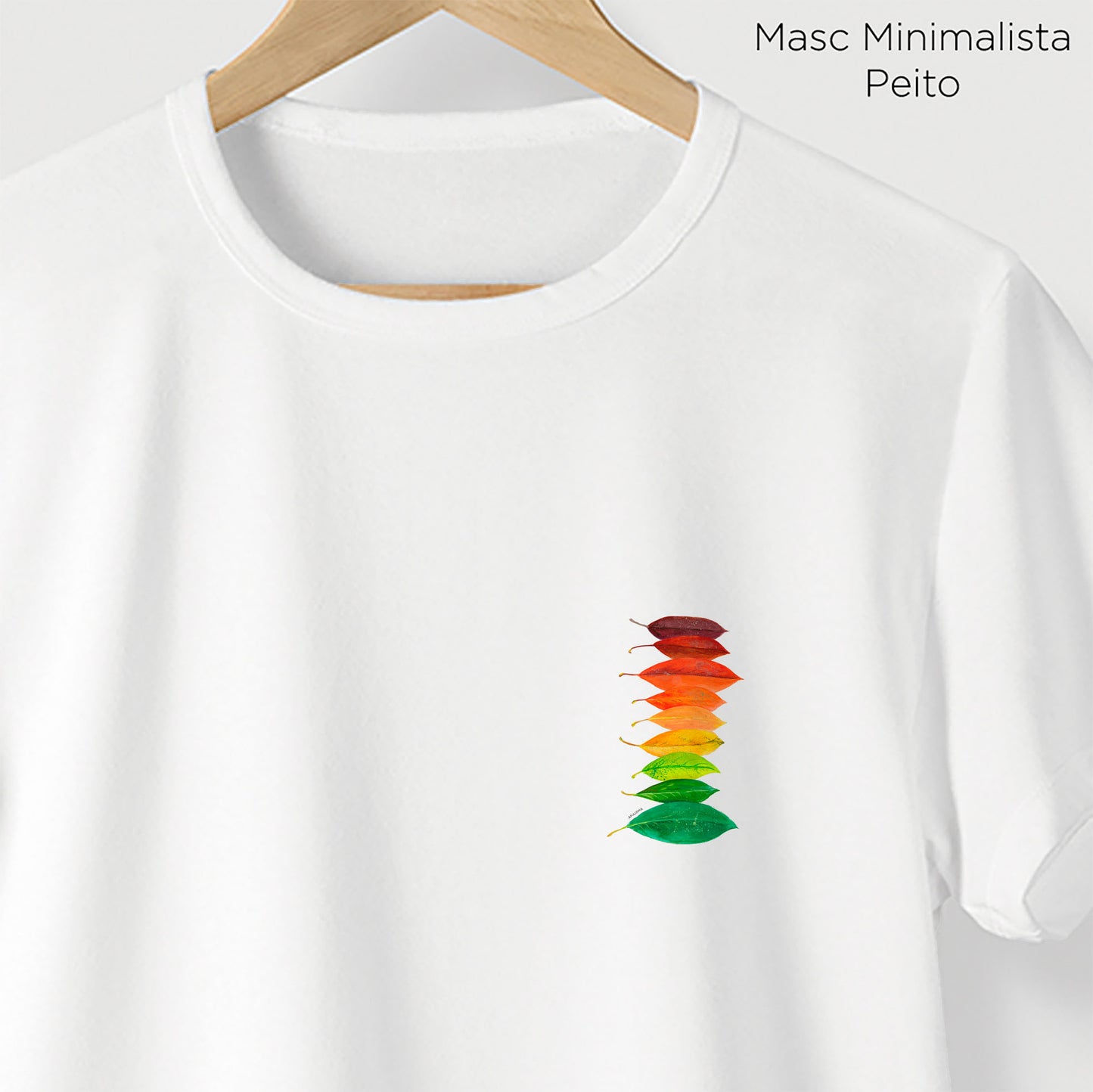 Camiseta Amazônia CORES FOLHAS – BRANCO - cód 2196