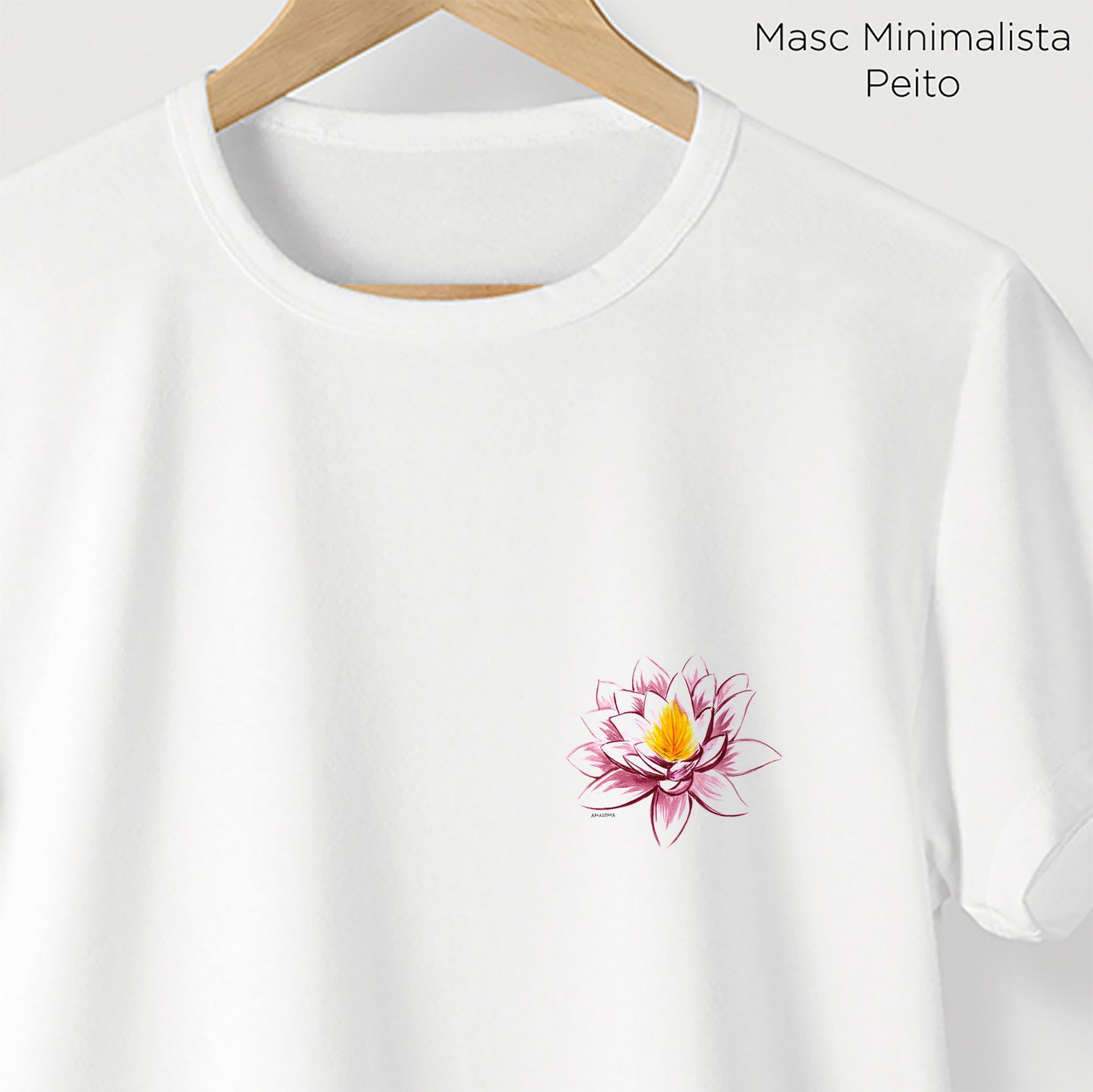 Camiseta Amazônia NEON FLOWER - BRANCO - cód 2197