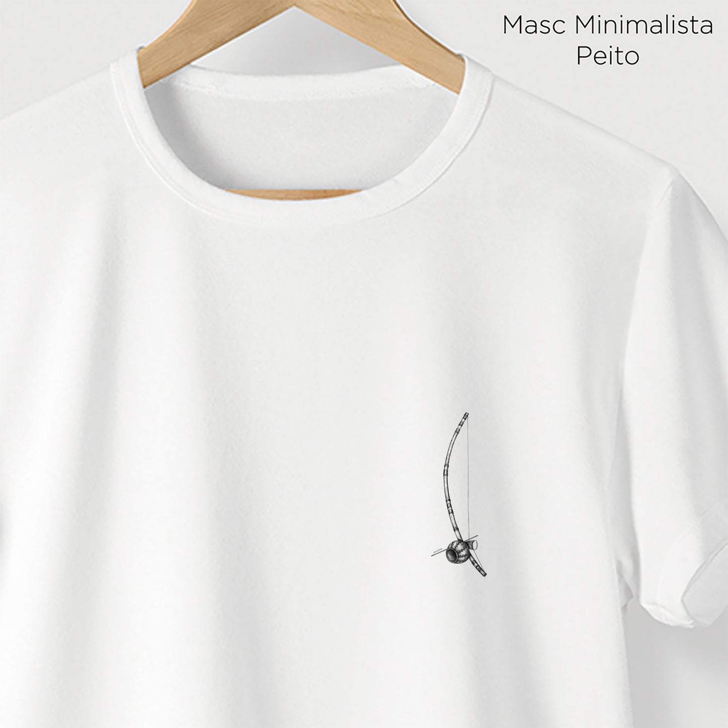 Camiseta Amazônia BERIMBAU - BRANCO - cód 2199