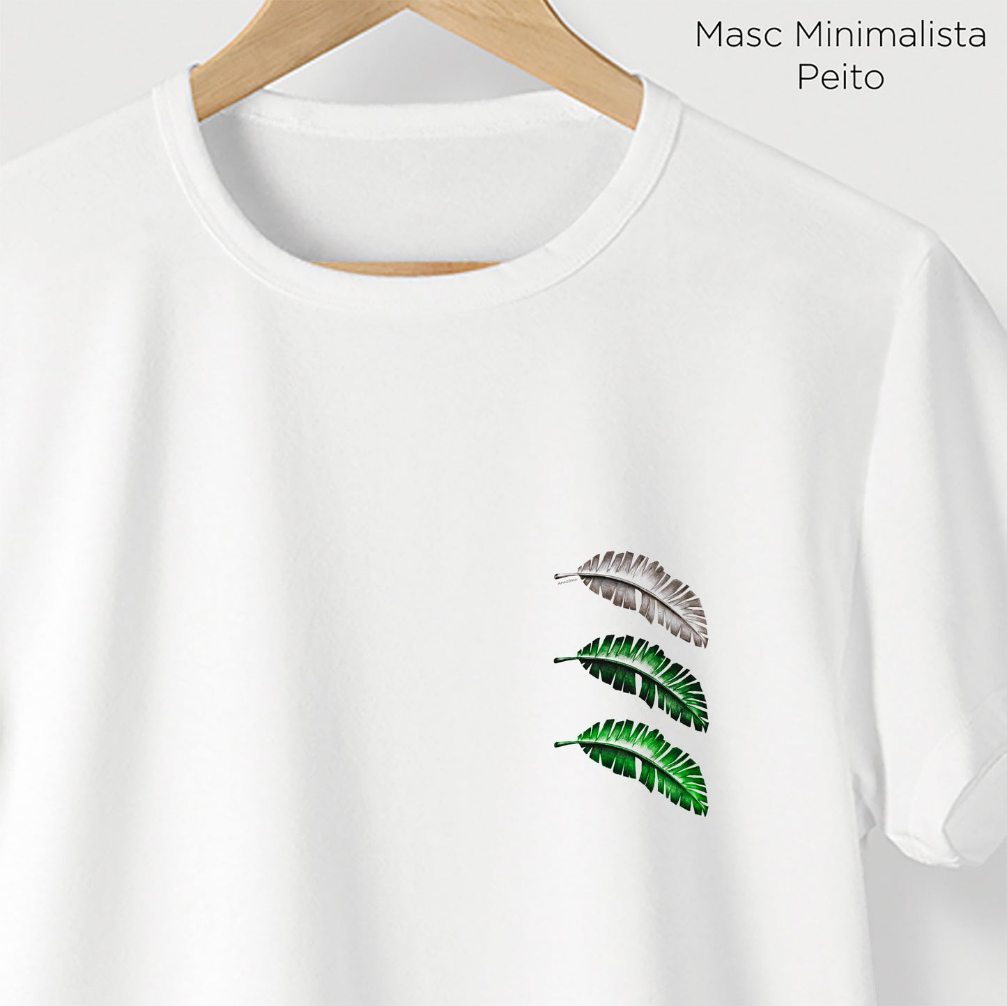 Camiseta Amazônia 3 FOLHAS – BRANCO - cód 2200