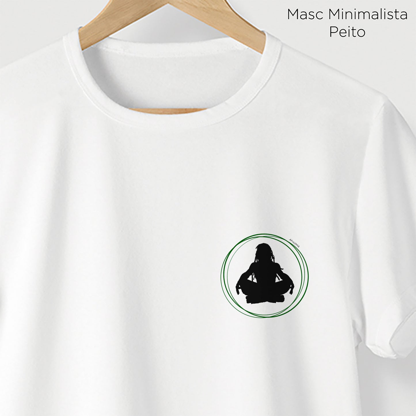 Camiseta Amazônia MEDITAÇÃO - BRANCO - cód 2204