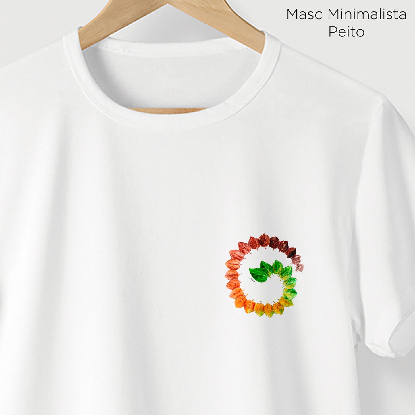 Camiseta Amazônia ESTAÇŌES FOLHAS – BRANCO - cód 2205