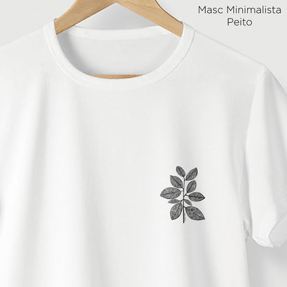 Camiseta Amazônia GRAFISMO FOLHAS - BRANCO - cód 2233