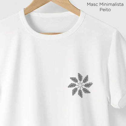 Camiseta Amazônia MANDALA DA FLORESTA - BRANCO - cód 2234