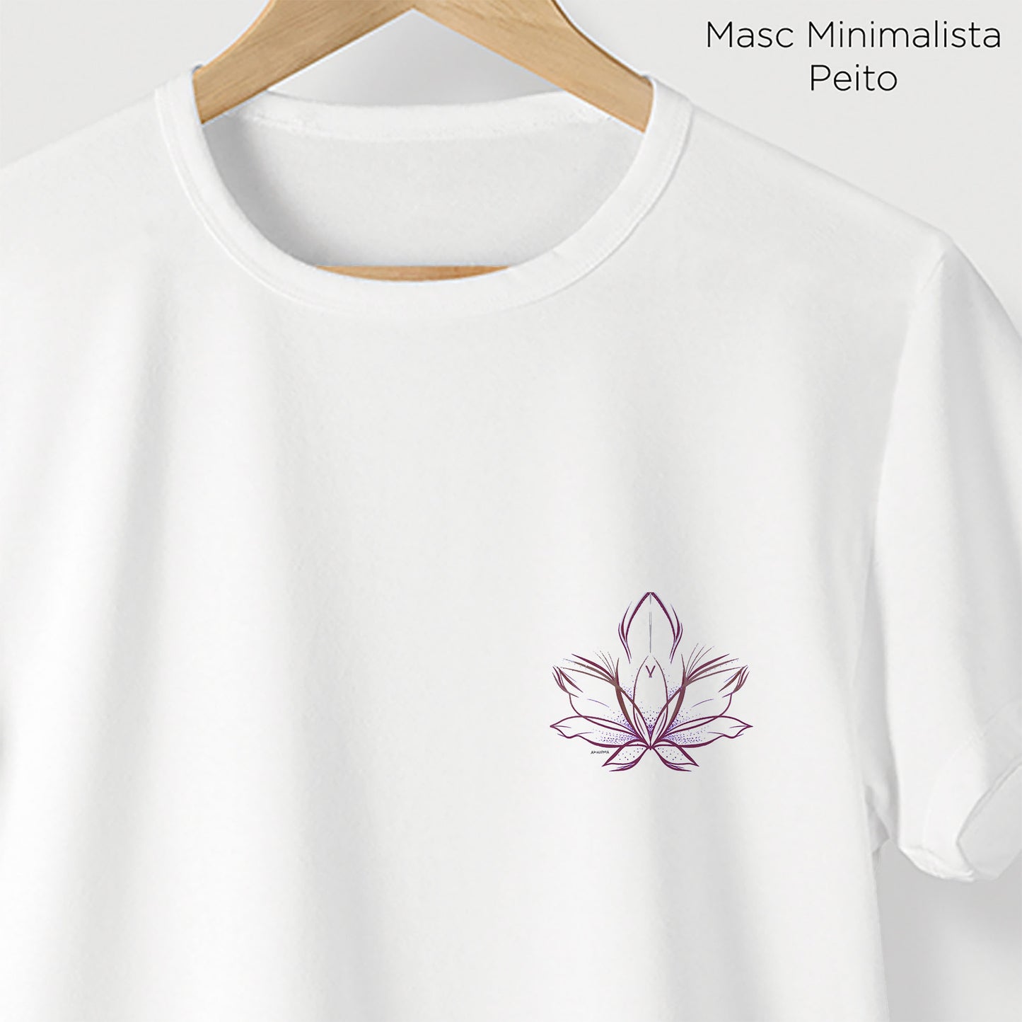 Camiseta Amazônia FLOR DE LUZ - BRANCO - cód 2259